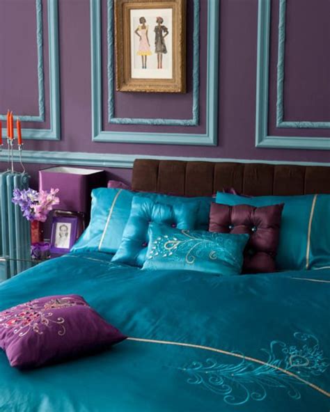 teal purple bedroom ideas